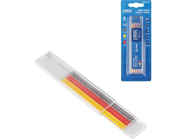 Набор стержней 6шт 3 цвета для карандаша автоматич. EXPERT (SE3211-02) (x2 желтых, x2 красных, x2 графитовых) STARTUL SE3211-02
