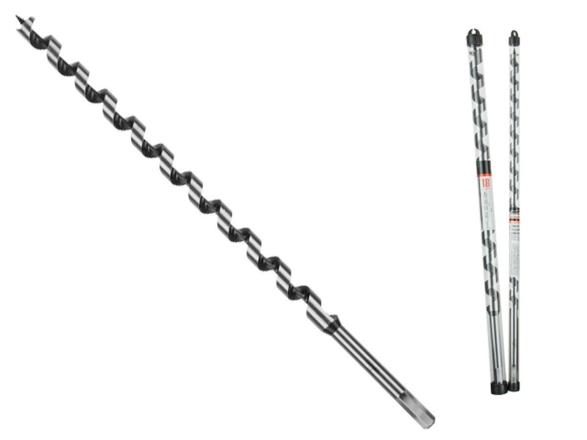 Сверло по дереву спиральное 10х460mm (шнековое, винтовое, спираль Левиса) GEPARD GP0546-10