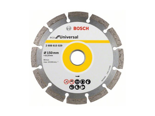Алмазный круг 150х22 mm универсальный сегментированный ECO UNIVERSAL (сухая резка)  ...BOSCH 2608615042