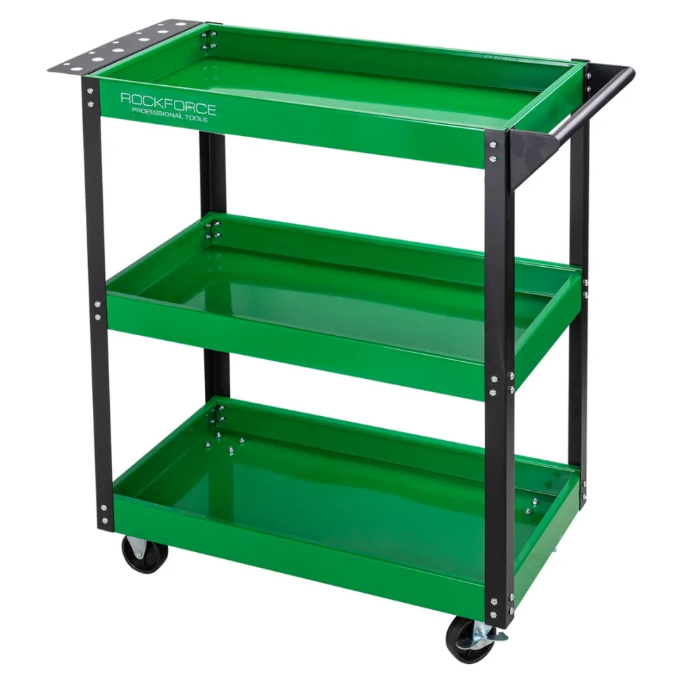 Тележка инструментальная металлическая 3-х полочная(733Х350Х780мм, max нагрузка 135кг) RockFORCE RF-1141343B