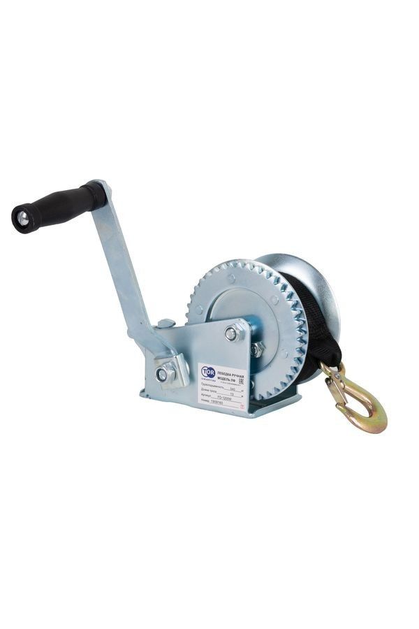 Лебедка ручная ЛФ-1200 (FD) г/п 0,5 т длина ленты 10 м, шт  TOR 1001264