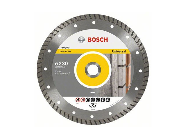 Алмазный круг 230х22.23mm универсальный Professional Turbo BOSCH 2608602397