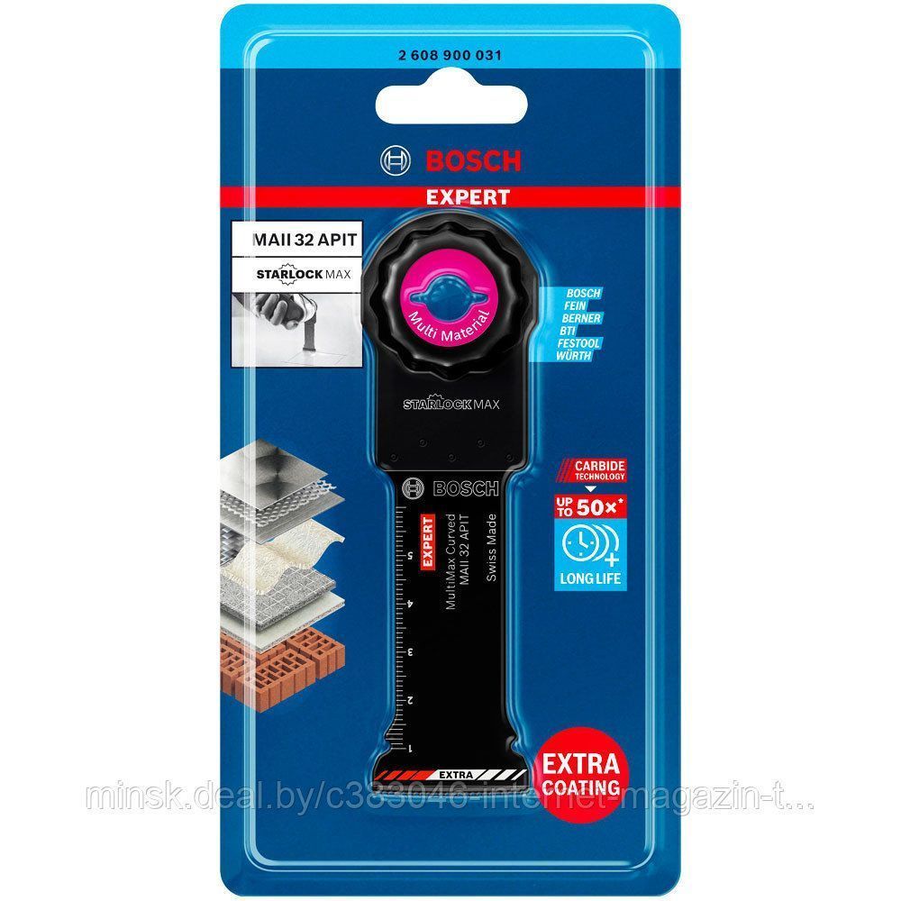 StarlockMax_Пильное полотно MAII 32 APIT MultiMax Curved EXPERT (Carbide / 1 шт) BOSCH 2.608.900.031