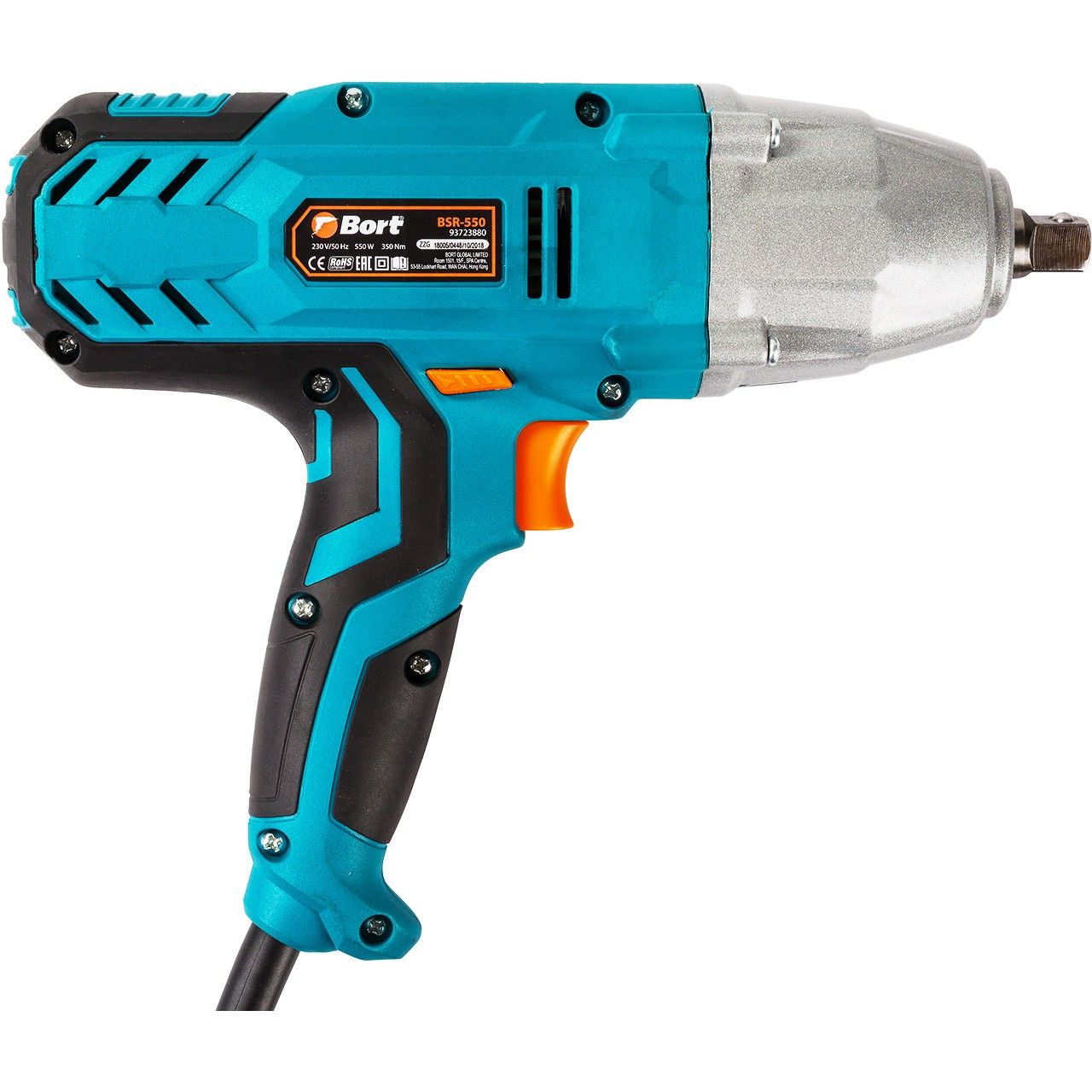 Гайковерт сетевой 550Вт, 350Нм, 1/2", 3500об/мин, Bort BSR-550