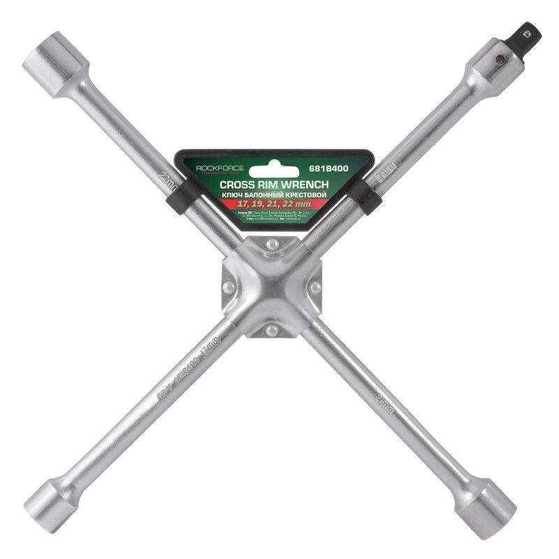 Ключ балонный 17-19-21"-22 с 1/2" адаптером  Rock FORCE RF-681B400