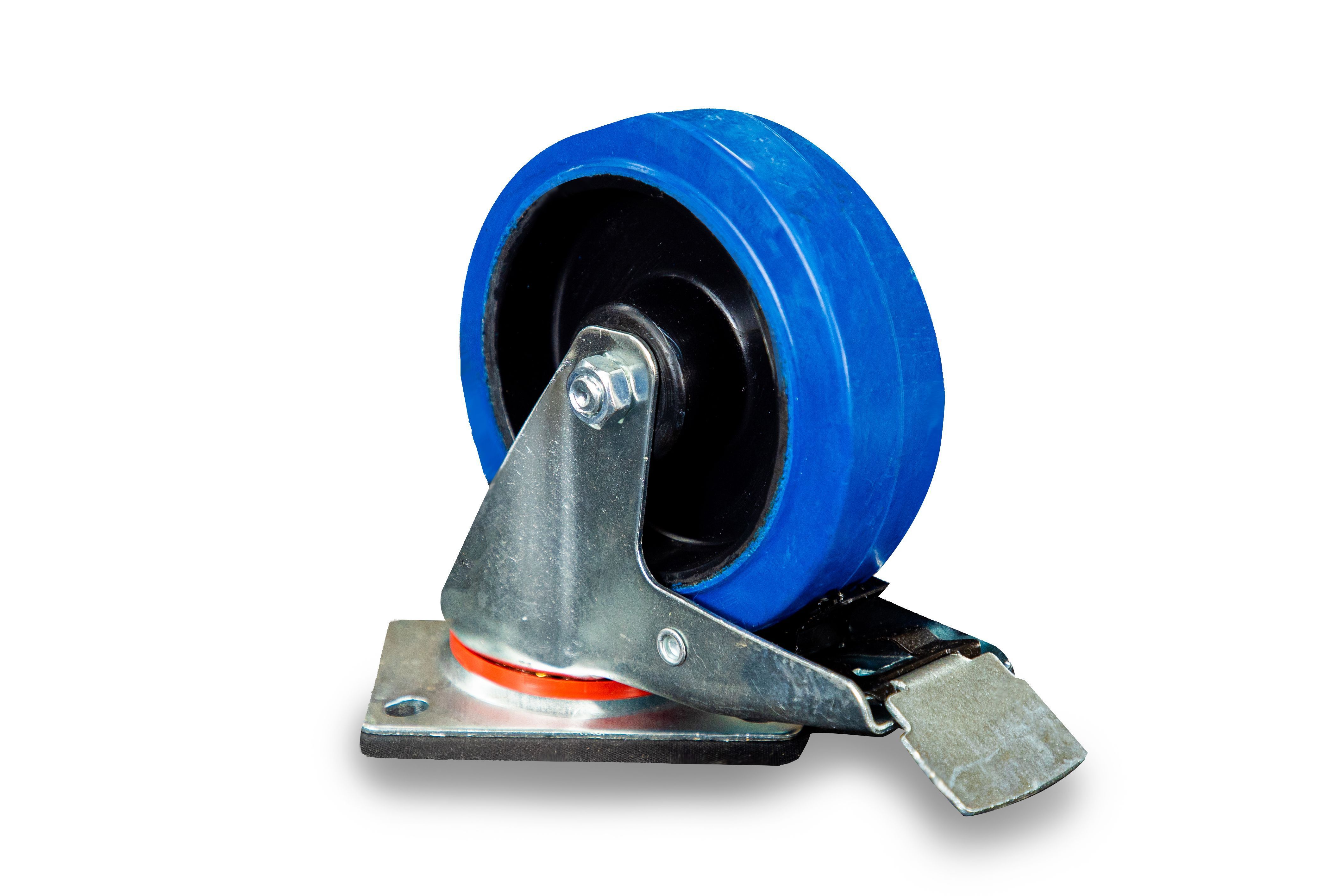 Колесо поворотное резина SRCLb 63 160 мм с тормозом (F), шт TOR 1024397