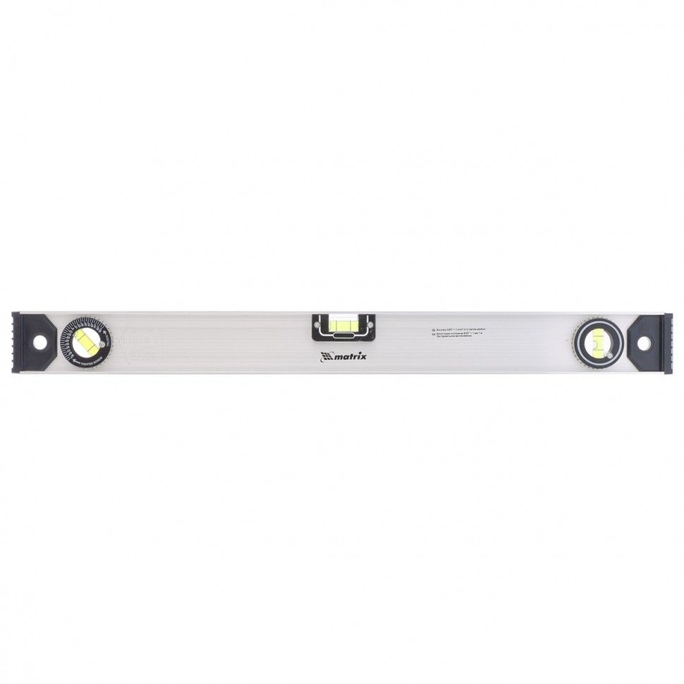 Уровень алюминиевый "Рельс", 600 мм, 3 глазка (1 поворотный) Matrix 34023