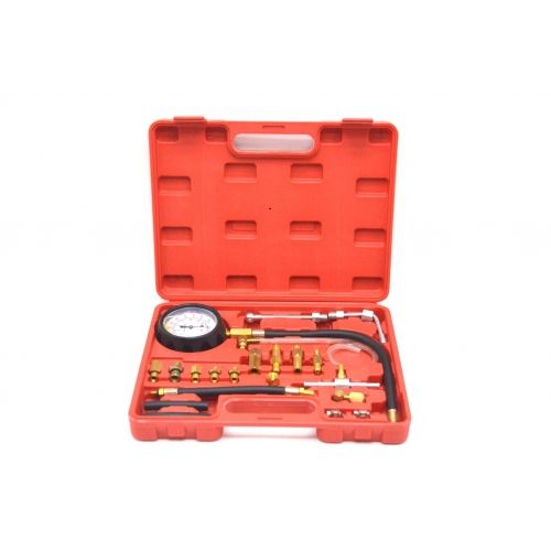 Манометр для измерения давления топлива 0-10 bar в комплекте с переходниками, набор 20пр.  ...H-D HD-73025