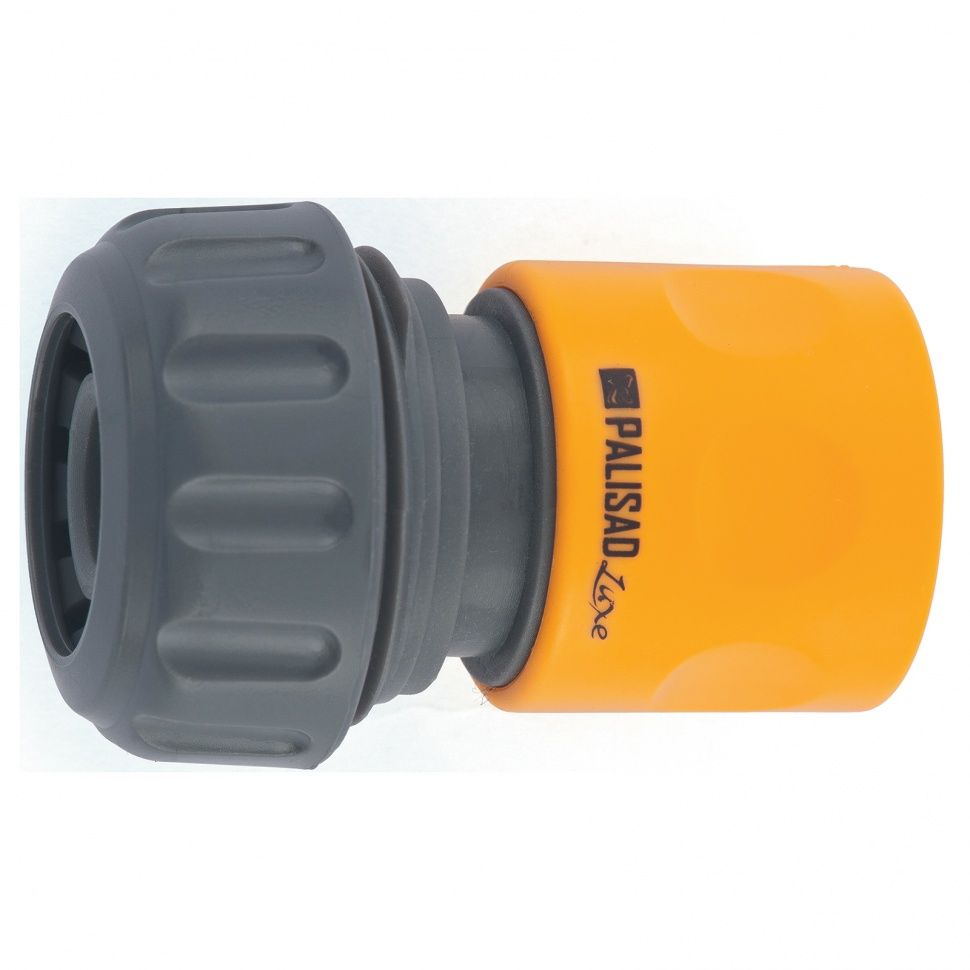Соединитель пластмассовый быстросъемный для шланга 3/4", однокомпонентный, LUXE PALISAD 66257