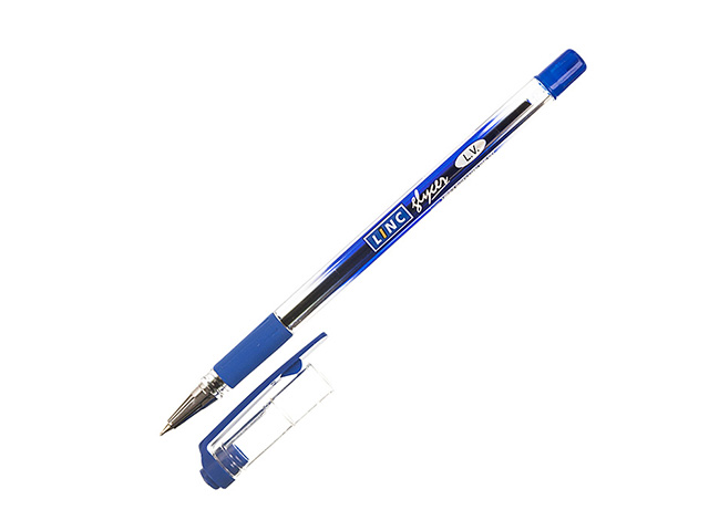 Ручка шариковая GLYСER 0,7 мм синий, резиновый грип,  LINC 1300RF/blue