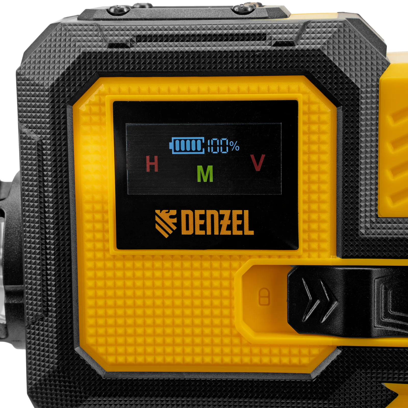 Лазерный уровень мультипризменный DLV-360-3T, 30 м, зеленый луч, Li-Ion 2,4 Aч, штатив  DENZEL 350805