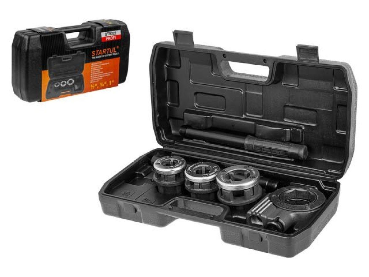 Резьбонарезной набор трубный 1/2", 3/4", 1" PROFI STARTUL ST9322