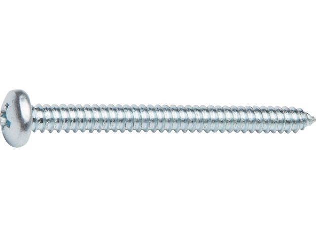 Шуруп 6.3х80 mm с полусферической головкой, белый цинк, острый, DIN 7981 (100 шт)  ...STARFIX SMC3-58340-100