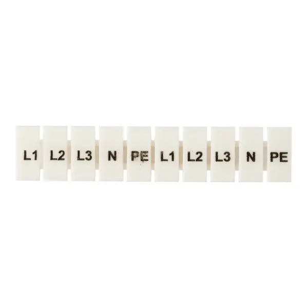 Маркеры для JXB-ST/Push-in 2,5 с символами "L1, L2, L3, N, PE" (100 шт.) EKF zb-st-2.5-L-1-3