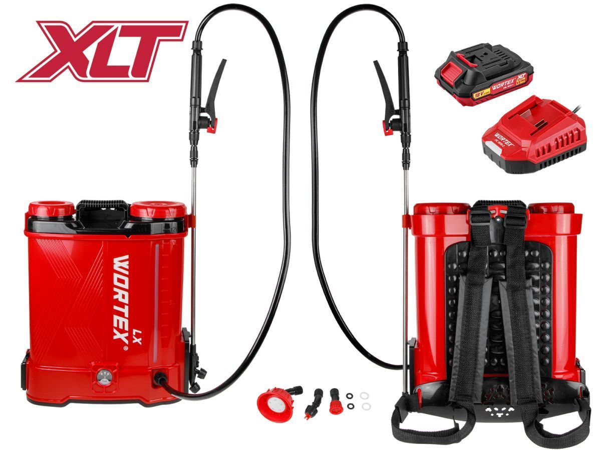 Аккум. опрыскиватель LX KS 1220-1 Li в кор. ALL1 XLT SET 18В, 12 л, 2 Ач акб (2 Ач акб, 2 А зу) WORTEX 2335133