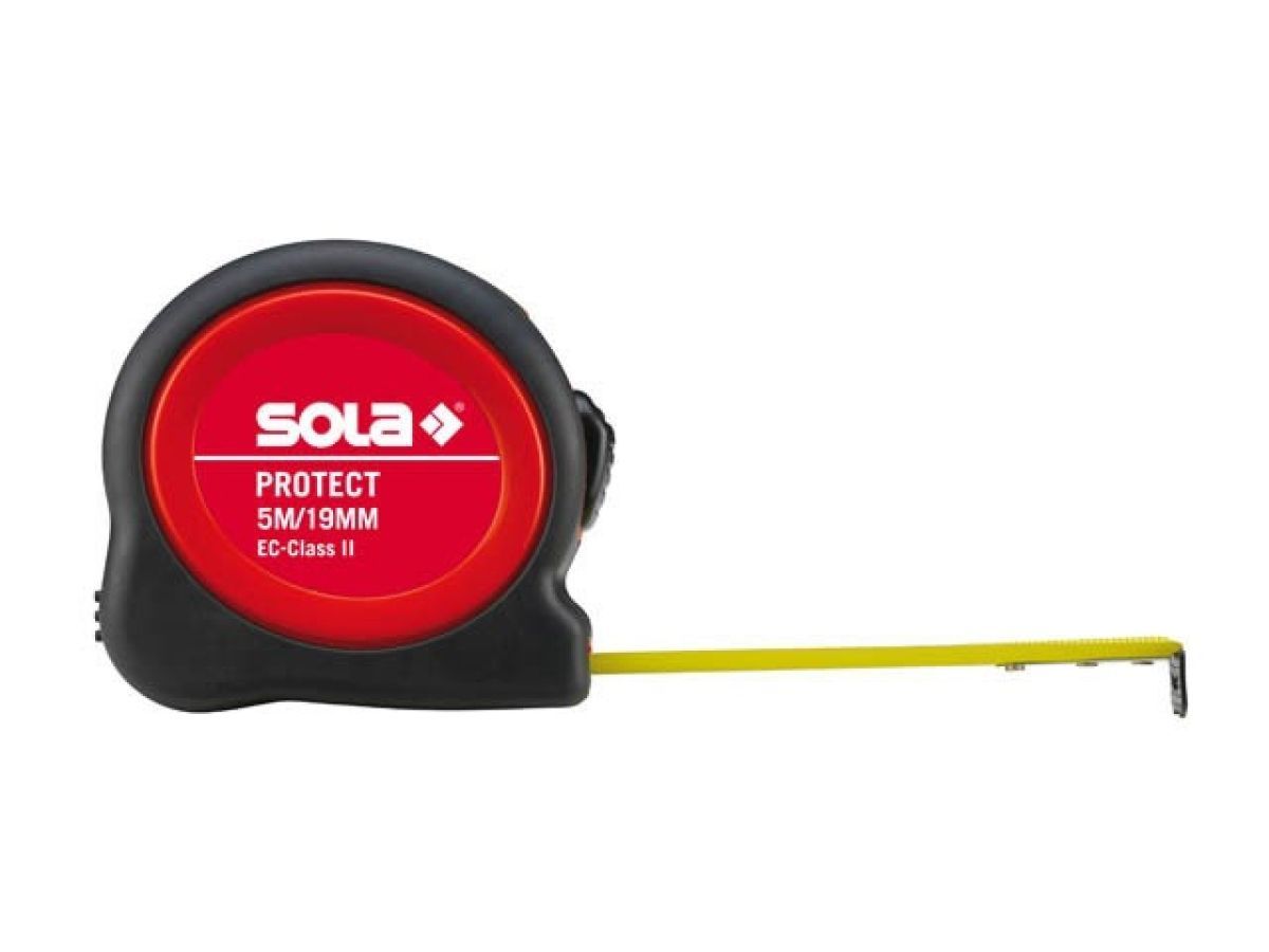 Рулетка 5м/25мм, "Protect", M PE 5m, магнитный наконечник, SOLA 50570601