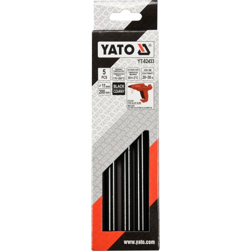 Стержни для термопистолета 11.2х200mm черные (5шт)  YATO YT-82433