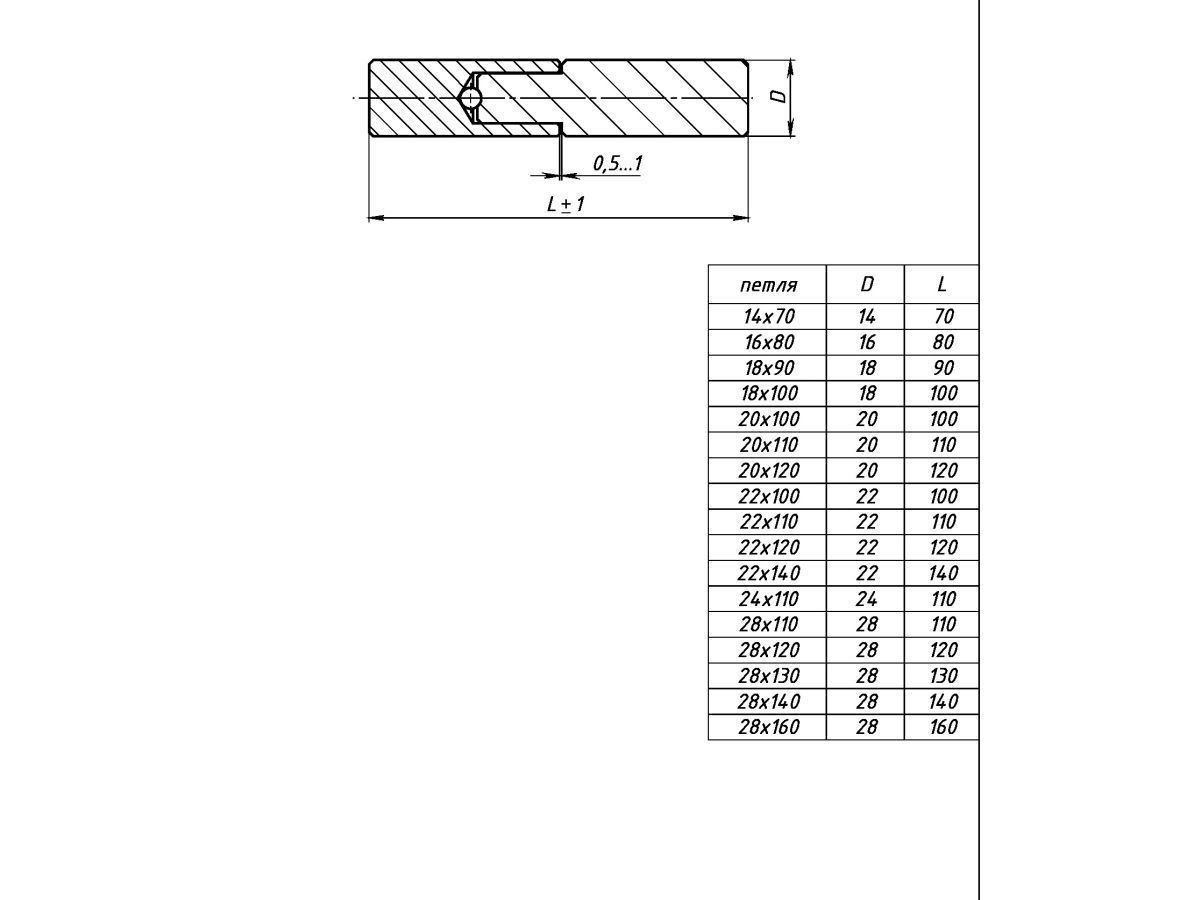 Петля гаражная с шаром 25х140 б/п STARFIX SMP-31461-1