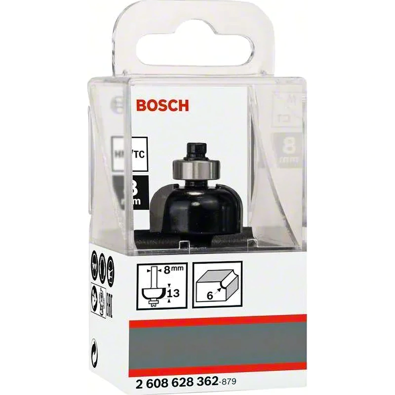 Фреза галтельная R6 D13x53 / хв 8 мм BOSCH 2.608.628.362