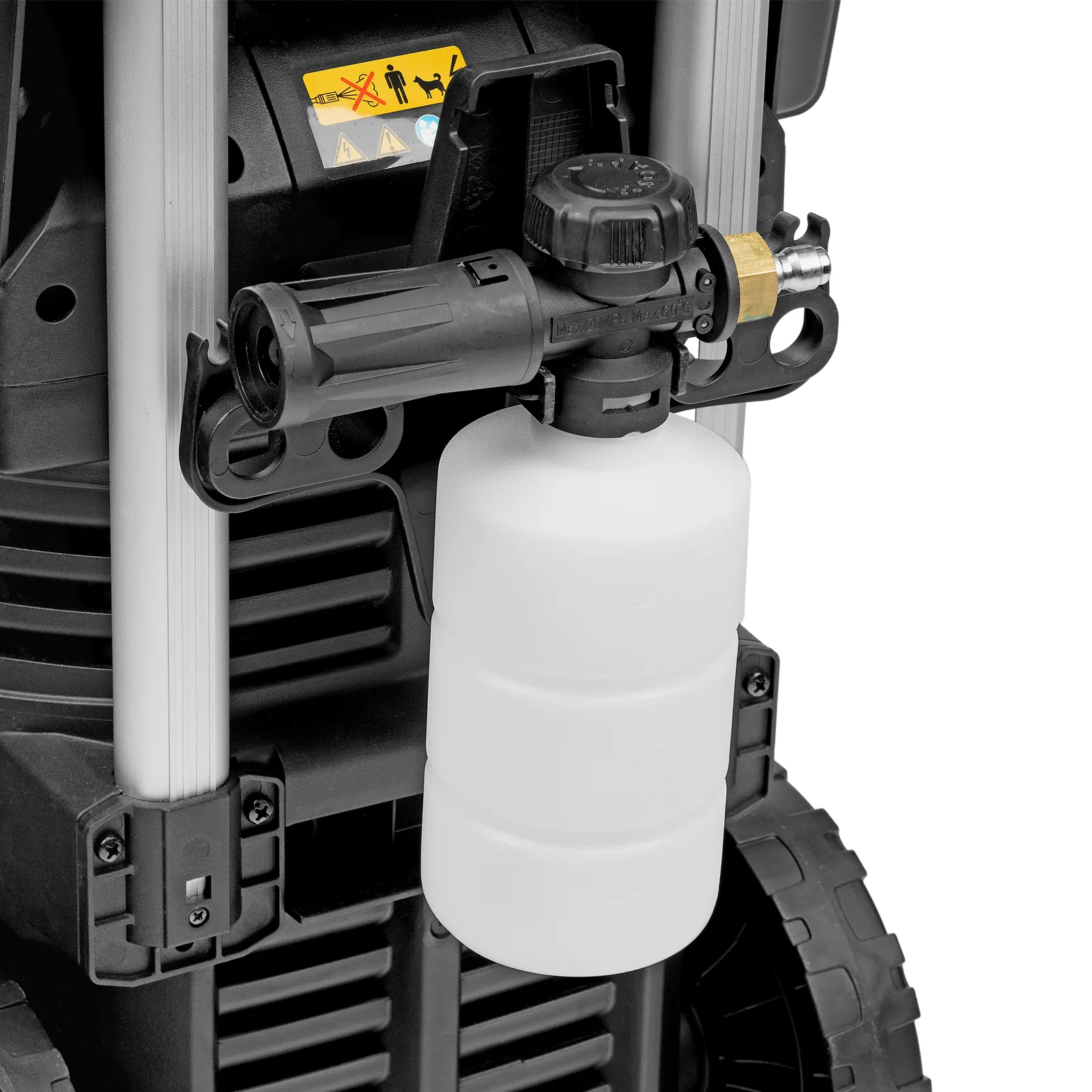 Моечная машина высокого давления R-200D, 2400 Вт, 200 бар, 420 л/ч, с барабаном DENZEL 58264