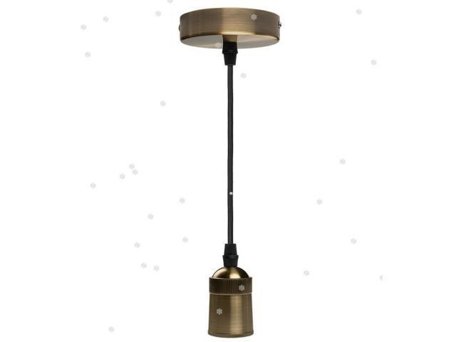 Светильник декоративный RETRO PLC 03 E27 230V/1M ANTIQUE BRONZE (патрон с проводом) JAZZWAY 5039032