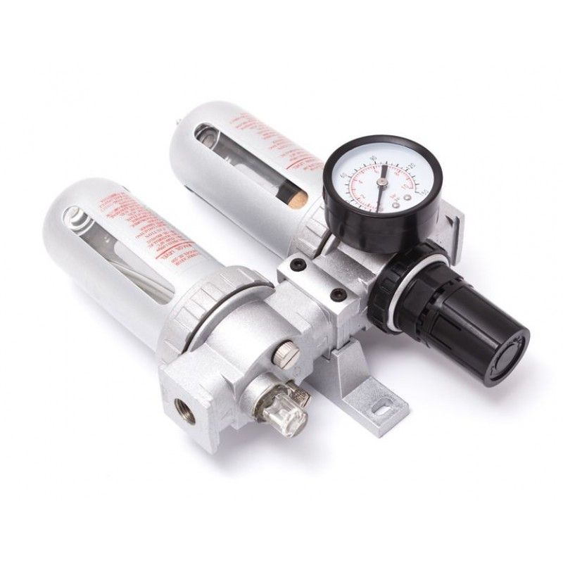 Блок подготовки воздуха (фильтр-регулятор + лубрикатор) 1/4" Partner PA-AFRL802 Блок подготовки воздуха (фильтр-регулятор + лубрикатор) 1/4" Partner PA-AFRL802