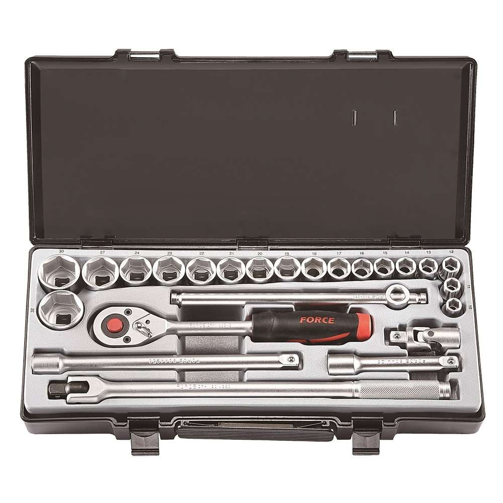 Набор инструмента 24 пр., 1/2", (5/16"-1-1/4", сорв.гран.) (дюйм)  ...Force 4243S