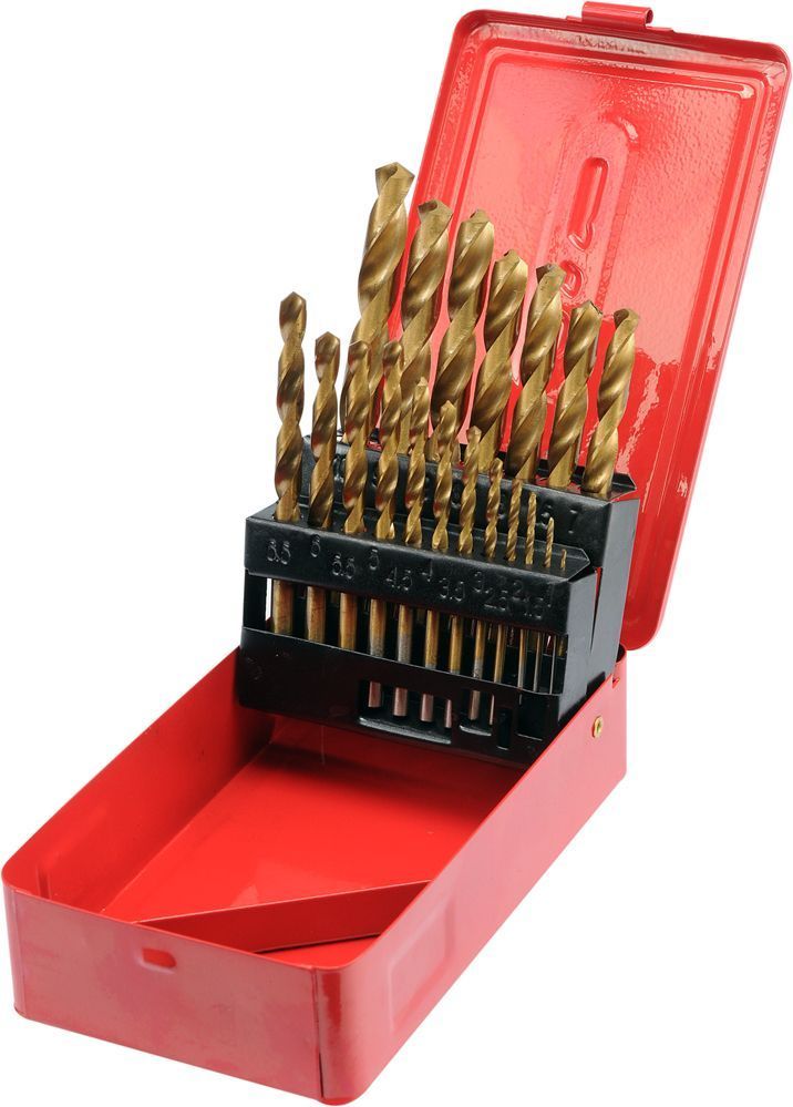 Сверло по металлу 1.0-10.0mm HSS (набор 19пр.)  STHOR 22330