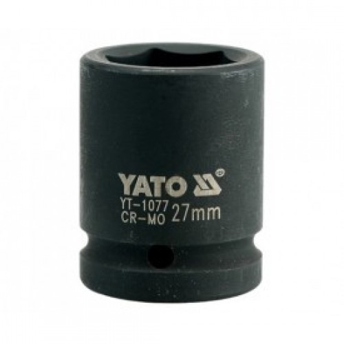 Головка торцевая ударная 3/4" 6гр. 27mm L53mm CrMo YATO YT-1077