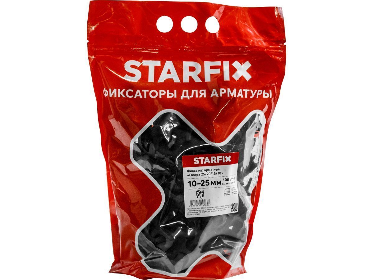 Фиксатор арматуры "Опора 25/20/15/10" 4-18 (100 шт в дой-паке)   ...STARFIX SMD4-17308-100
