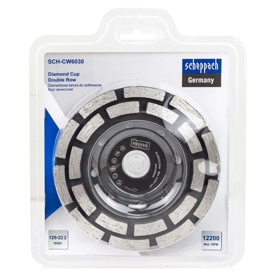 Круг зачистной 125*22,2мм  Scheppach Sch-CW6030