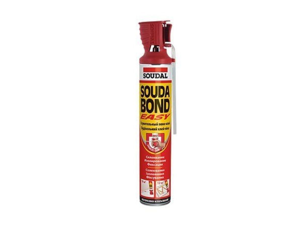 Клей-пена полиуретановая "SOUDABOND Easy" с аппликатором GENIUS GUN 750 мл  SOUDAL 130426