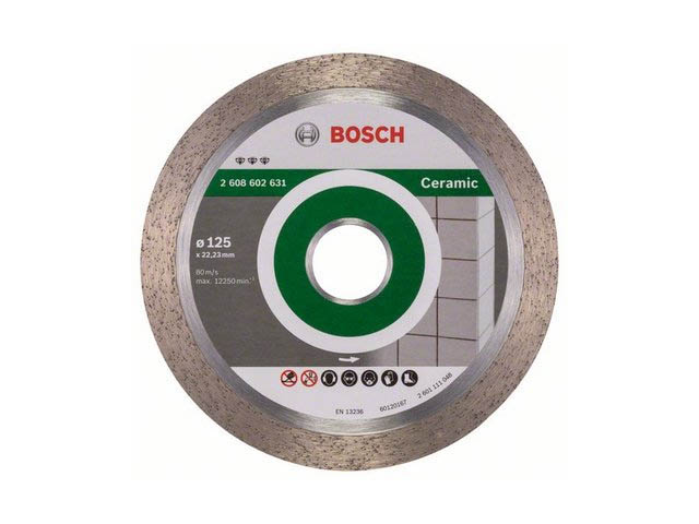Алмазный круг 125х22 mm по керамике сплошной BEST FOR CERAMIC BOSCH 2608602631