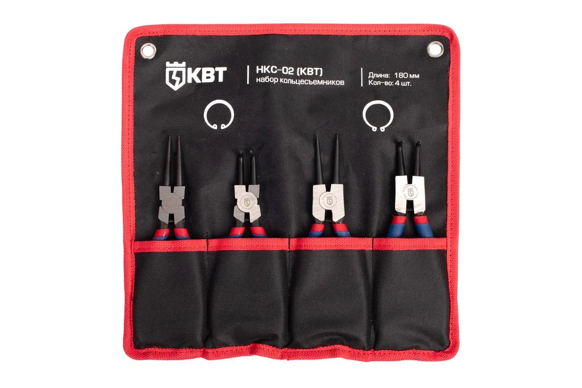 Набор съемников стопорных колец 180мм НКС-02 серия МАСТЕР ()  ...КВТ 77443