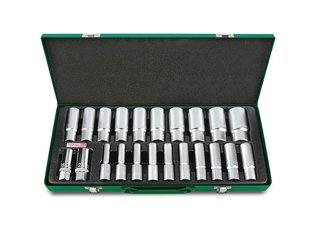 Набор головок глубоких 1/2", 8-32мм, 22пр., 6гр Toptul GAAD2202