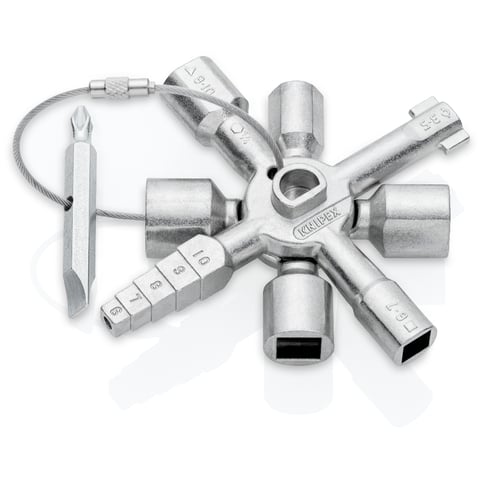 Ключ крестовой TwinKey®   8-лучевой для стандартных шкафов, L-92 мм.  KNIPEX 1101