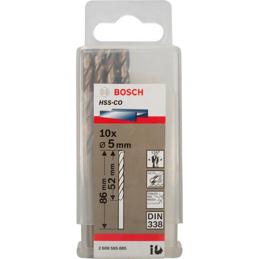 Сверло по металлу HSS-Co 5,0x52x86 мм (10 шт)  BOSCH 2.608.585.885