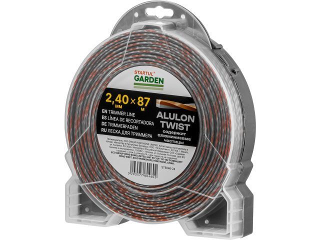 Леска ф 2.4 мм х 87 м витой квадрат сеч. ALULON TWIST GARDEN STARTUL ST6046-24