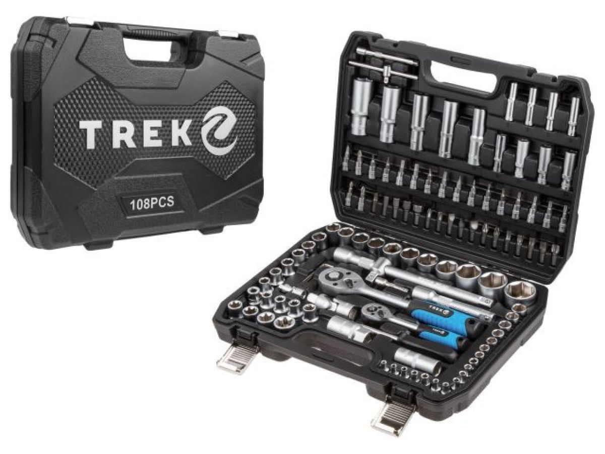 Набор головок и бит 108 пр. (1/4", 1/2", 6 граней) TREK TR13108