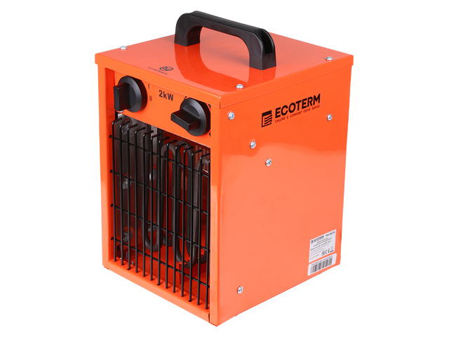 Нагреватель воздуха электрический, кубик, 2 кВт, 220 В, термостат  ...Ecoterm EHC-02/1E