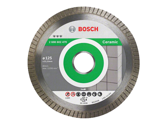 Алмазный круг 125х22 mm по керамике Turbo BEST FOR CERAMIC EXTRA-CLEAN BOSCH 2608602479