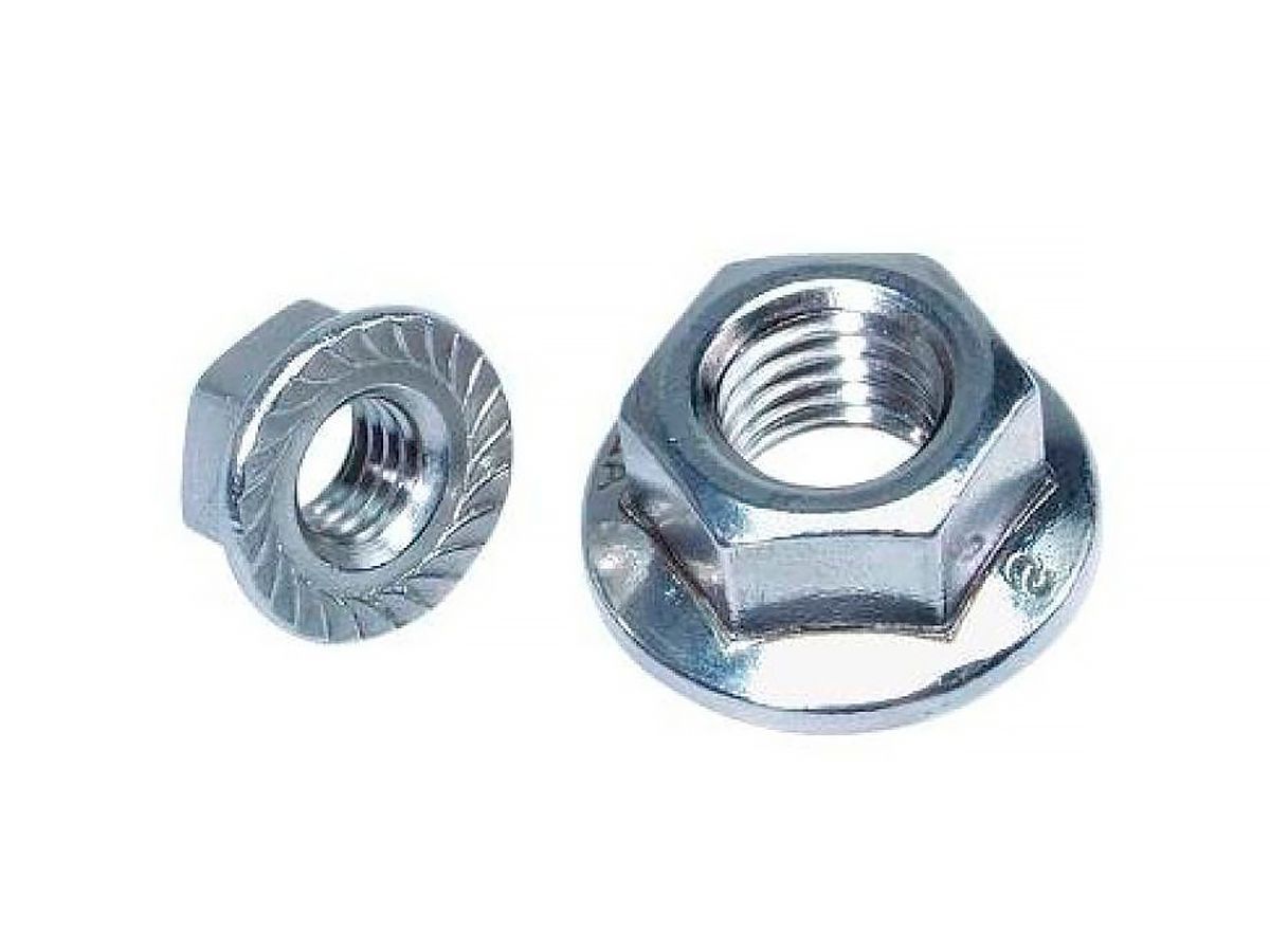 Гайка М10 с фланцем, цинк, DIN 6923 (10 шт в зип-локе) STARFIX SMZ1-66045-10