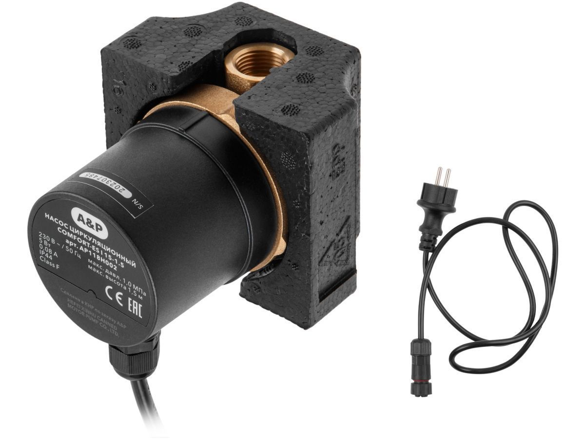 Насос циркуляционный COMFORT-ES I 15-1.5 (5 Вт, 140 л/ч, 1,5 м) A&P AP118H002