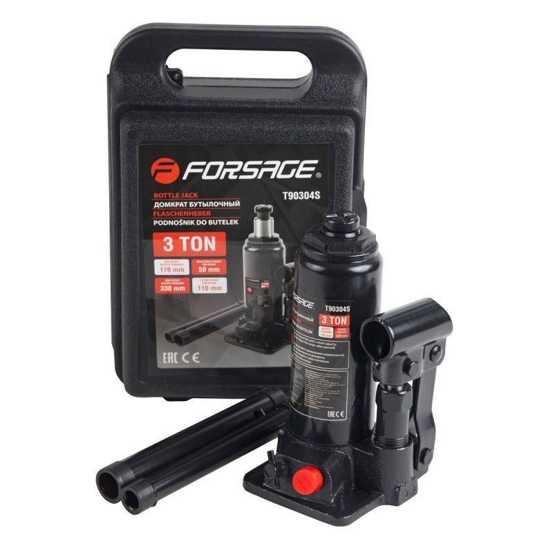 Домкрат бутылочный 3т в кейсе Forsage F-T90304S(DS)