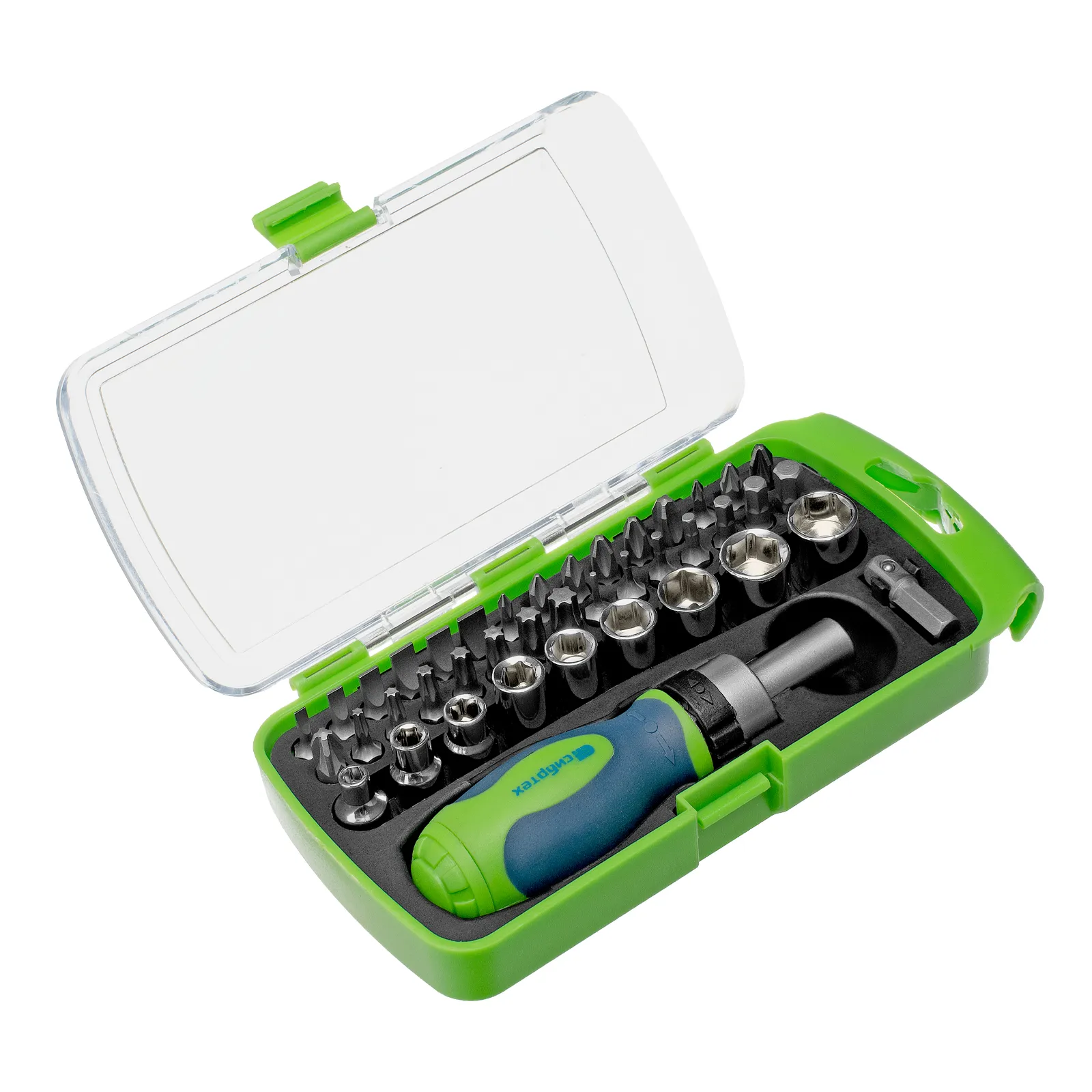 Отвертка ревер. + биты, 41 пред., PH+PZ+SL+H+T, CrV, 2к рукоятка СИБРТЕХ 133587