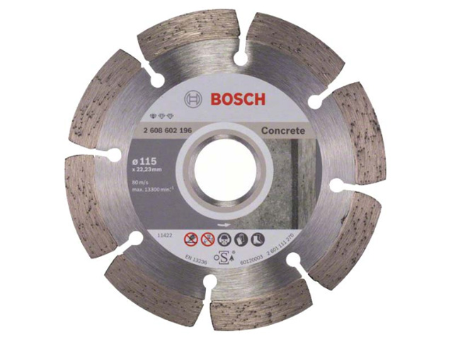 Алмазный круг 115х22 mm по бетону сегментированный STANDARD FOR CONCRETE  ...BOSCH 2608602196