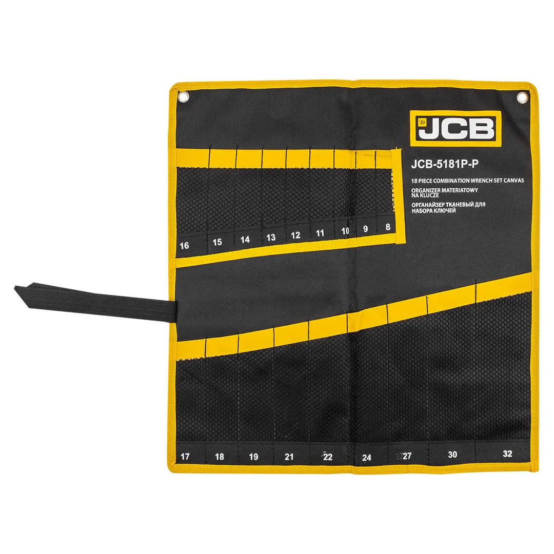 Органайзер тканевый для набора ключей 18пр.  JCB JCB-5181P-P