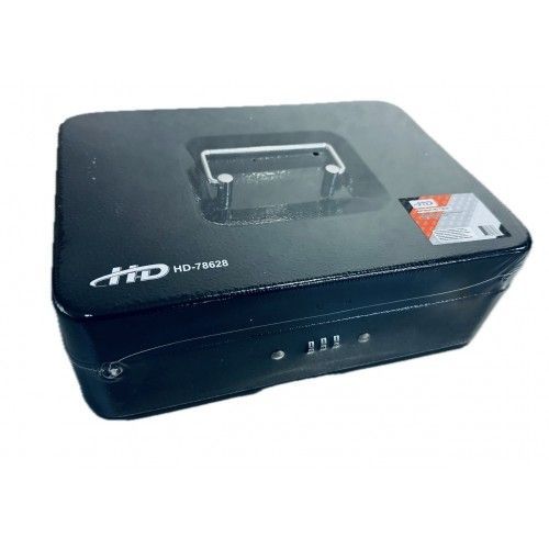 Ящик для денег металлический 250х180х90мм с кодовым замком H-D HD-78628