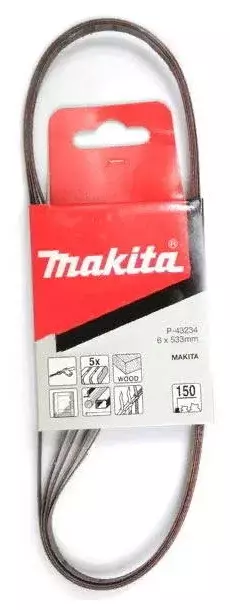 Шлифовальная лента 9 х 533 мм, К120 (1 шт),  MAKITA P-39475