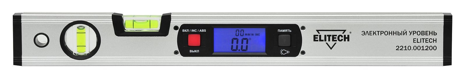 Уровень электронный 40 см (0 - 90° / ±0.2° / 2хААА / Чехол) ELITECH 188622